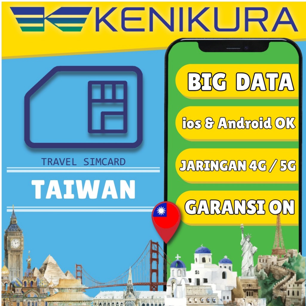 Kenikura SIM Card Taiwan Kuota Total