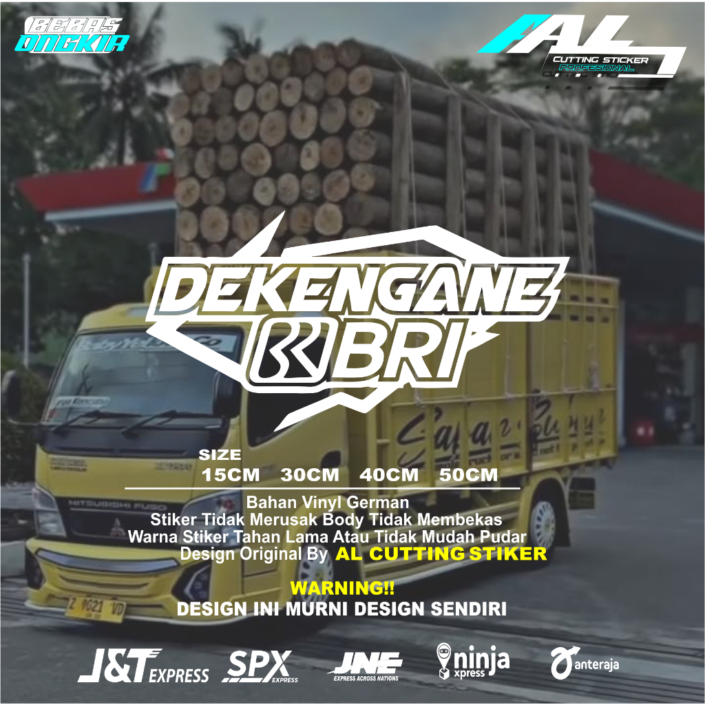 Cutting Stiker Kaca Tulisan Dekengan Bri Stiker Cocok untuk semua jenis mobil