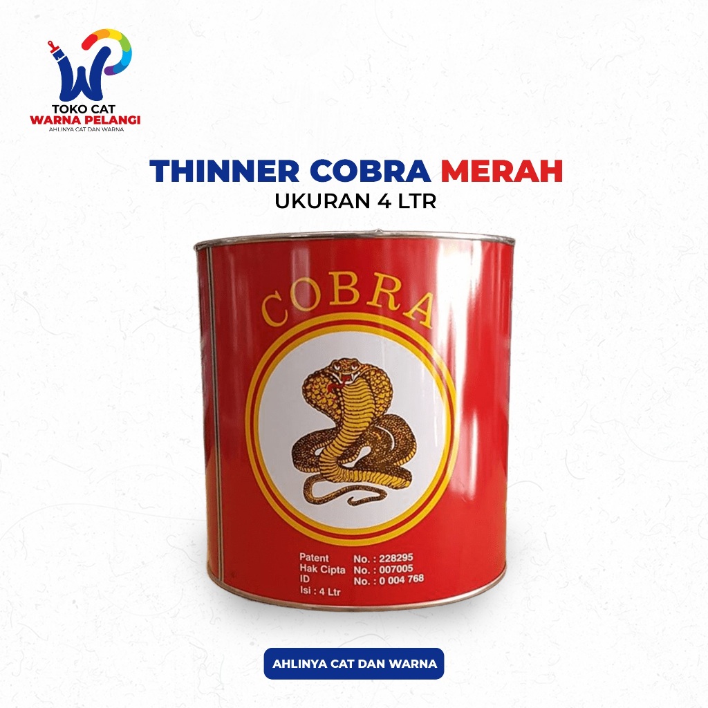 Thinner Cobra Merah Merah 4 Ltr | Thinner Pengencer Cat Minyak