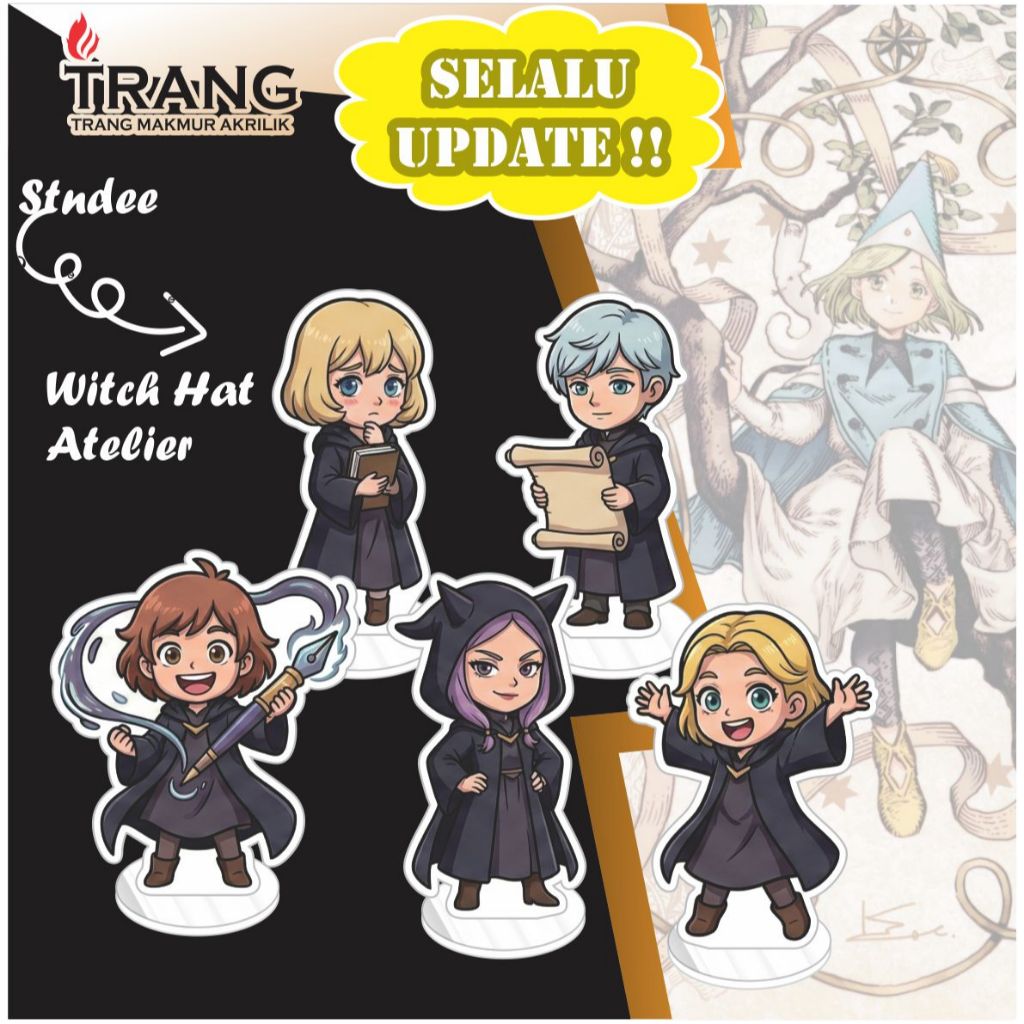 Standee Figure Akrilik witch hat atelier / Standing Action figure Acrylic witch hat atelier
