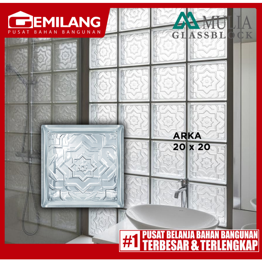 MULIA GLASS BLOCK ARKA 20 x 20