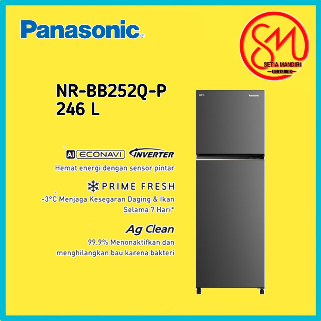 Panasonic NR-BB252Q-P Kulkas 2 Pintu