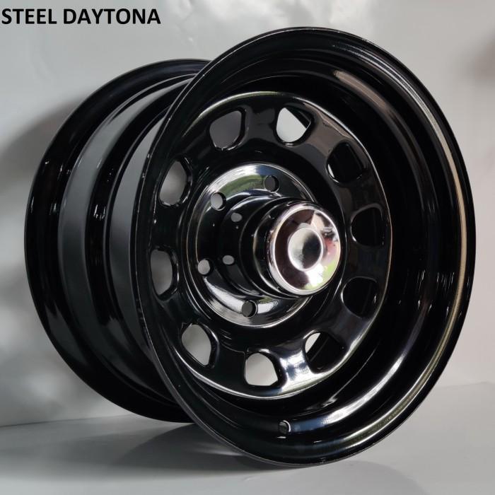 PROMO VELG Daytona Black Ring 17 Lebar 10 Inchi Lubang 6 PCD 139.7 - Velg Mobil