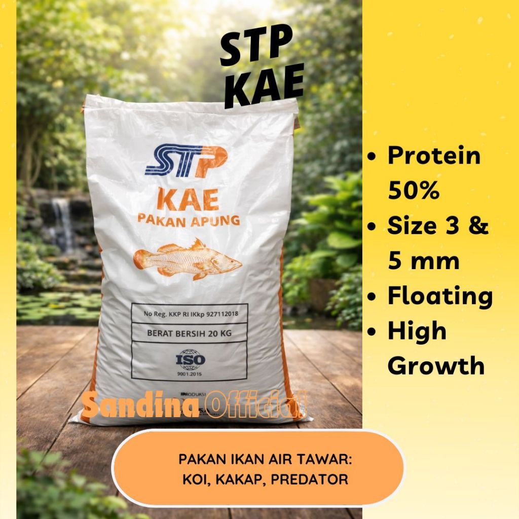 STP KAE JAPFA PAKAN MAKANAN PELET IKAN KOI KAKAP AIR TAWAR HIAS KARI HAKU 20 KG