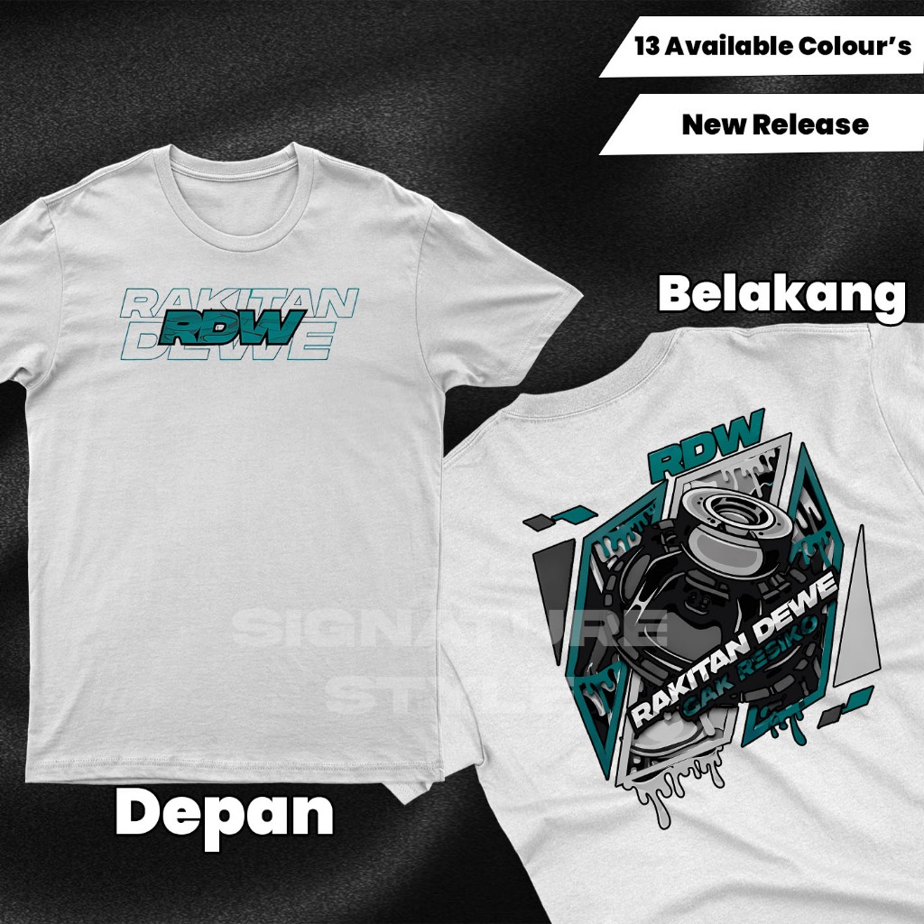 SG - T-Shirt Design RDW Rakitan Dewe Gak Resiko | Kaos Design Keren RDW Rakitan Dewe | Sablon DTF | 
