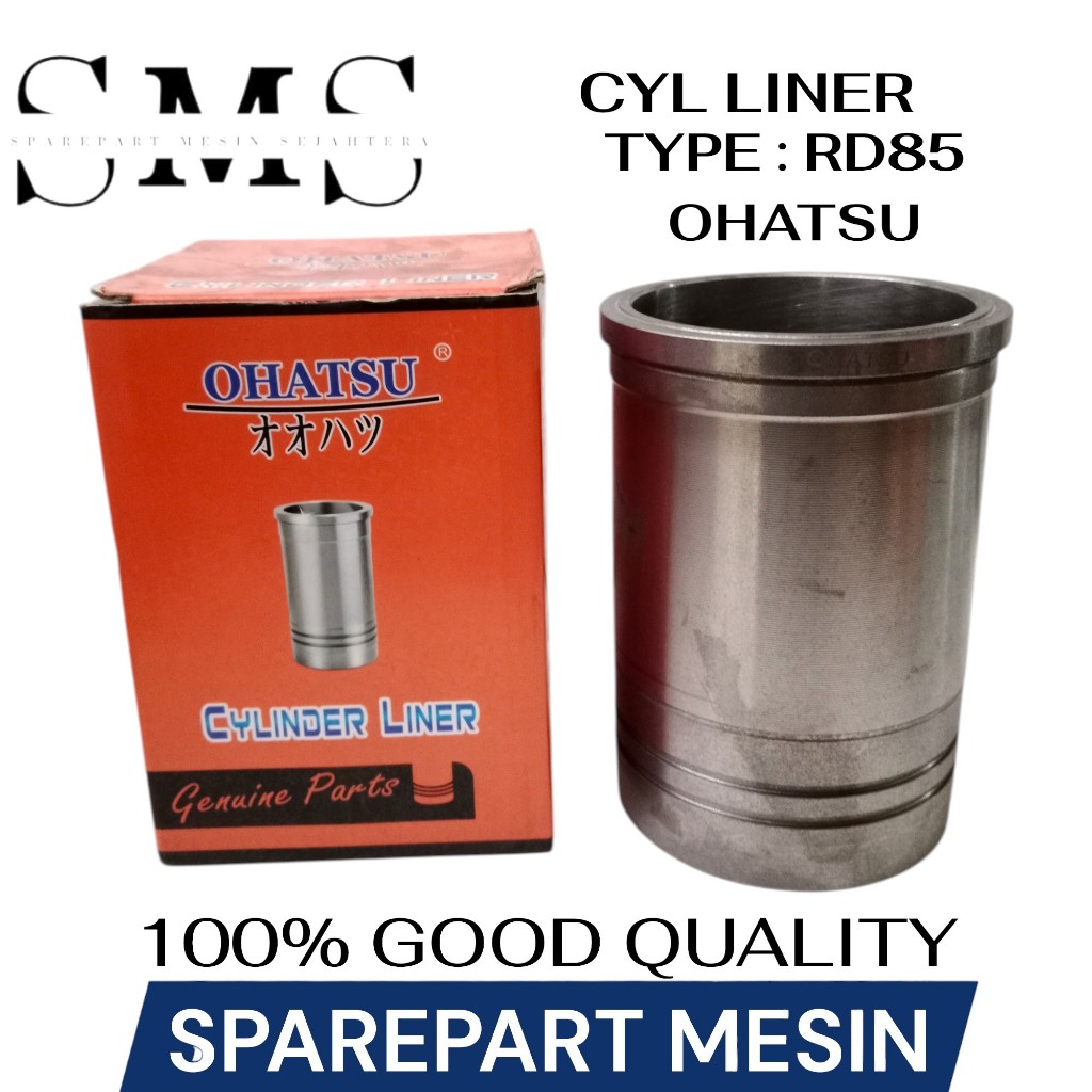 Cylinder Liner Kubota RD85 ASLI / Boring Linear Mesin Diesel RD 85 Ohatsu Original 100%