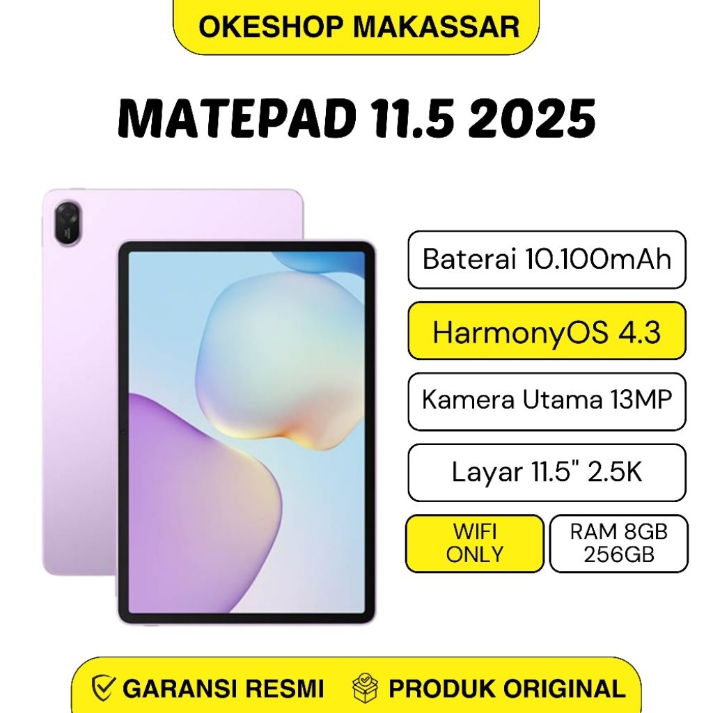 HUAWEI Matepad 11.5 (2025) RAM 8/256GB - Garansi Resmi Huawei Indonesia