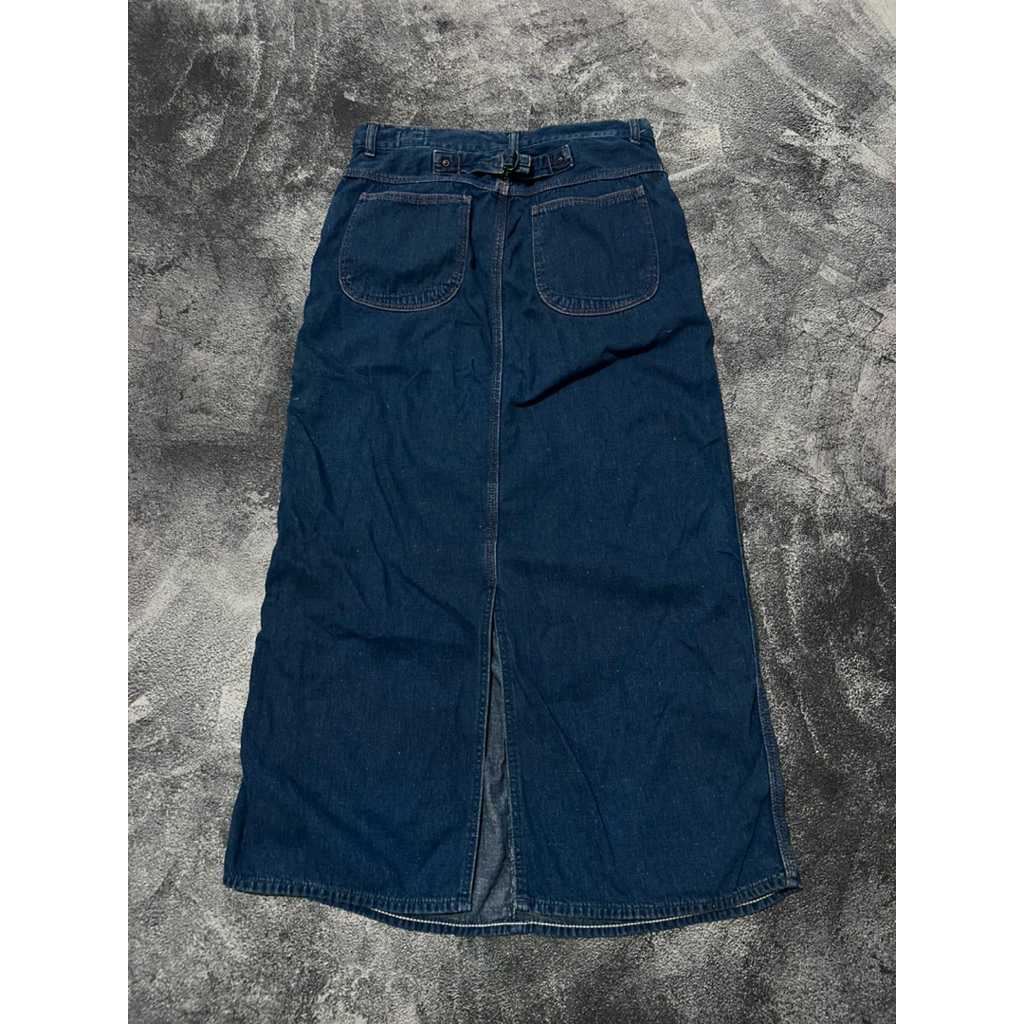 Orslow Denim Midi Skirt Buckle Back