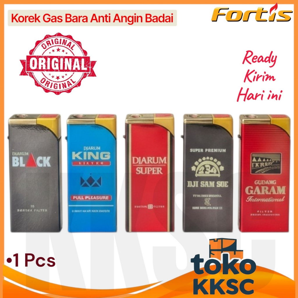 KOREK GAS BARA ANTI BADAI MOTIF BUNGKUS ROKOK 1(SATU)PCS FML-973