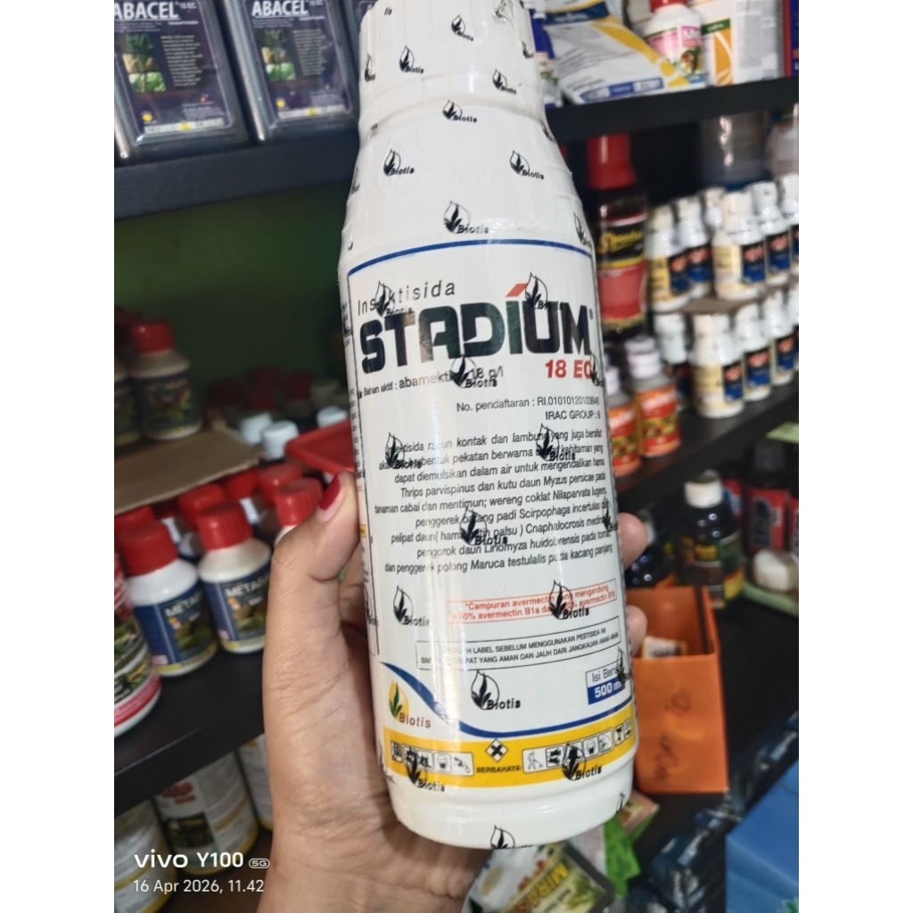 Insektisida STADIUM 18 EC 500ml- Abamektin 18g/l, Kontak-Lambung Sistemik, Pengendalian Hama Luas
