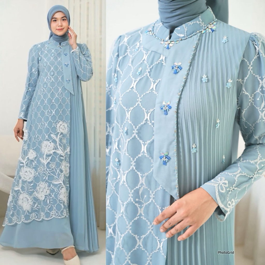 MARIANA DRESS GAMIS MEWAH PESTA BAHAN THULLE PREMIUM BY LAYKA