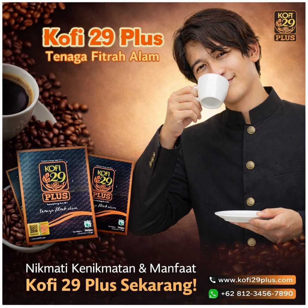 Kofi 29 Malaysia Original - Kopi Herbal Stamina Pria Dewasa Premium Isi 10 Sachet