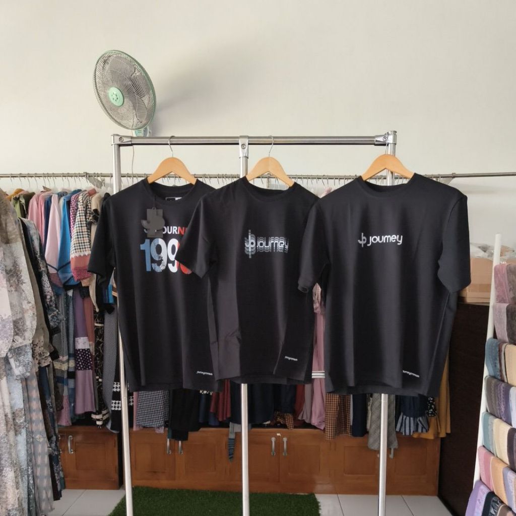 Kaos Jp Cowok Black, ORI By Journey Scarves Berbahan Kaos