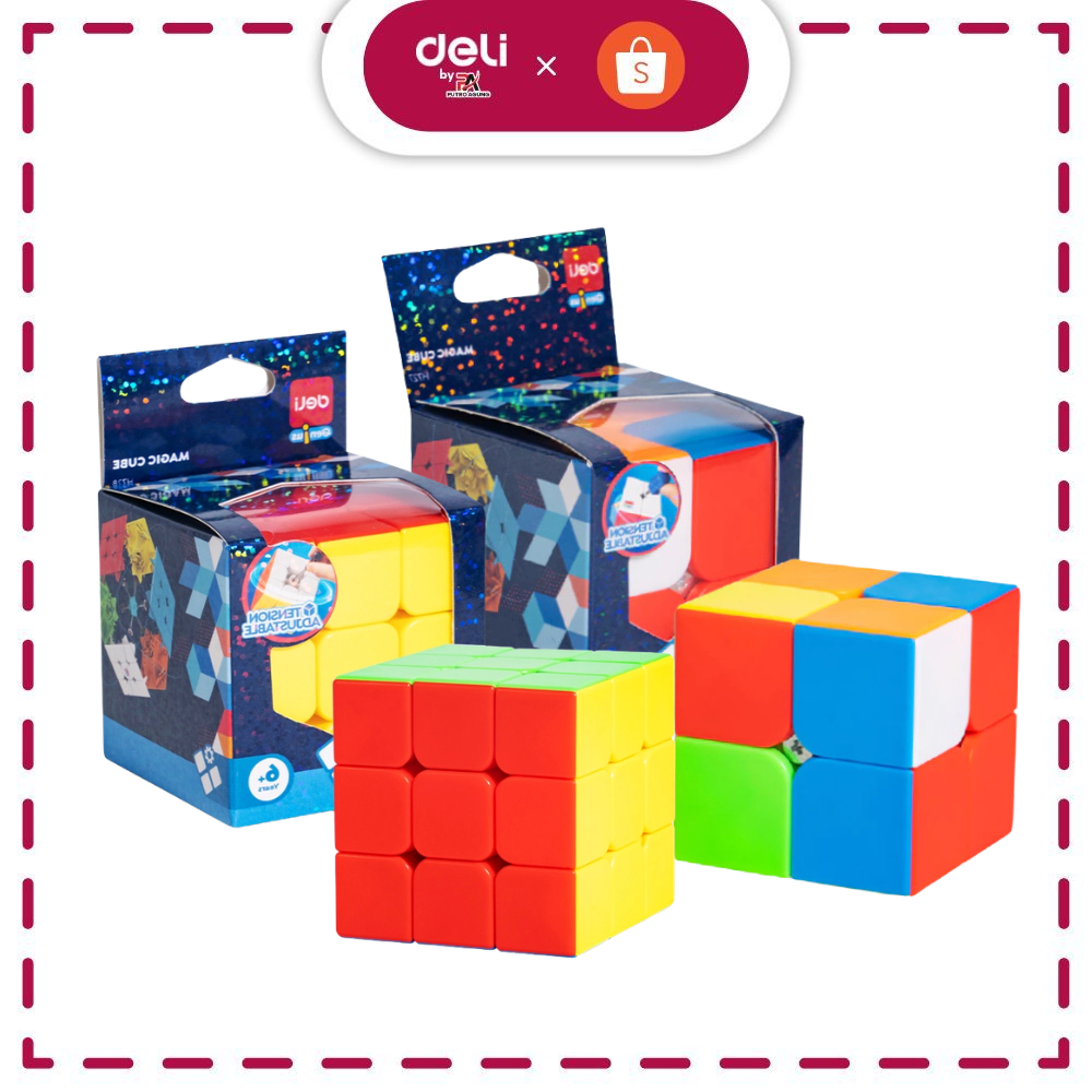 Deli Genius Rubik 2x2x2 / 3x3x3 Kubus Rubik Magic Cube Mainan Edukasi Anak & Dewasa