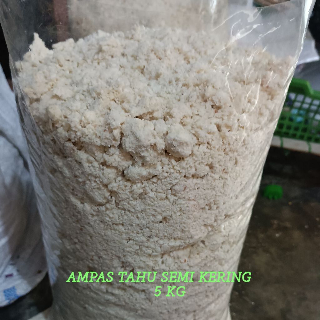 Ampas tahu semi kering kemasan 5 kg