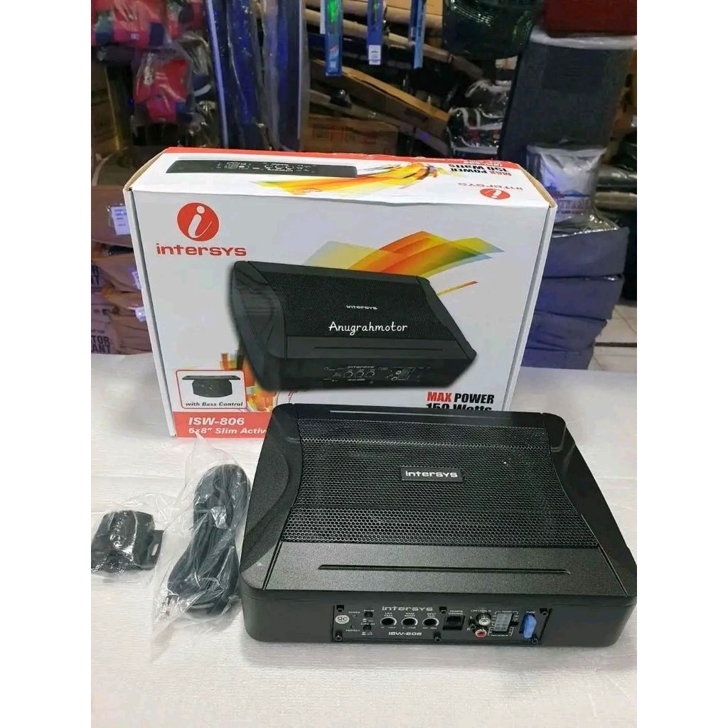 Subwoofer kolong Intersys SW-806 8 inch subwoofer aktif mobil