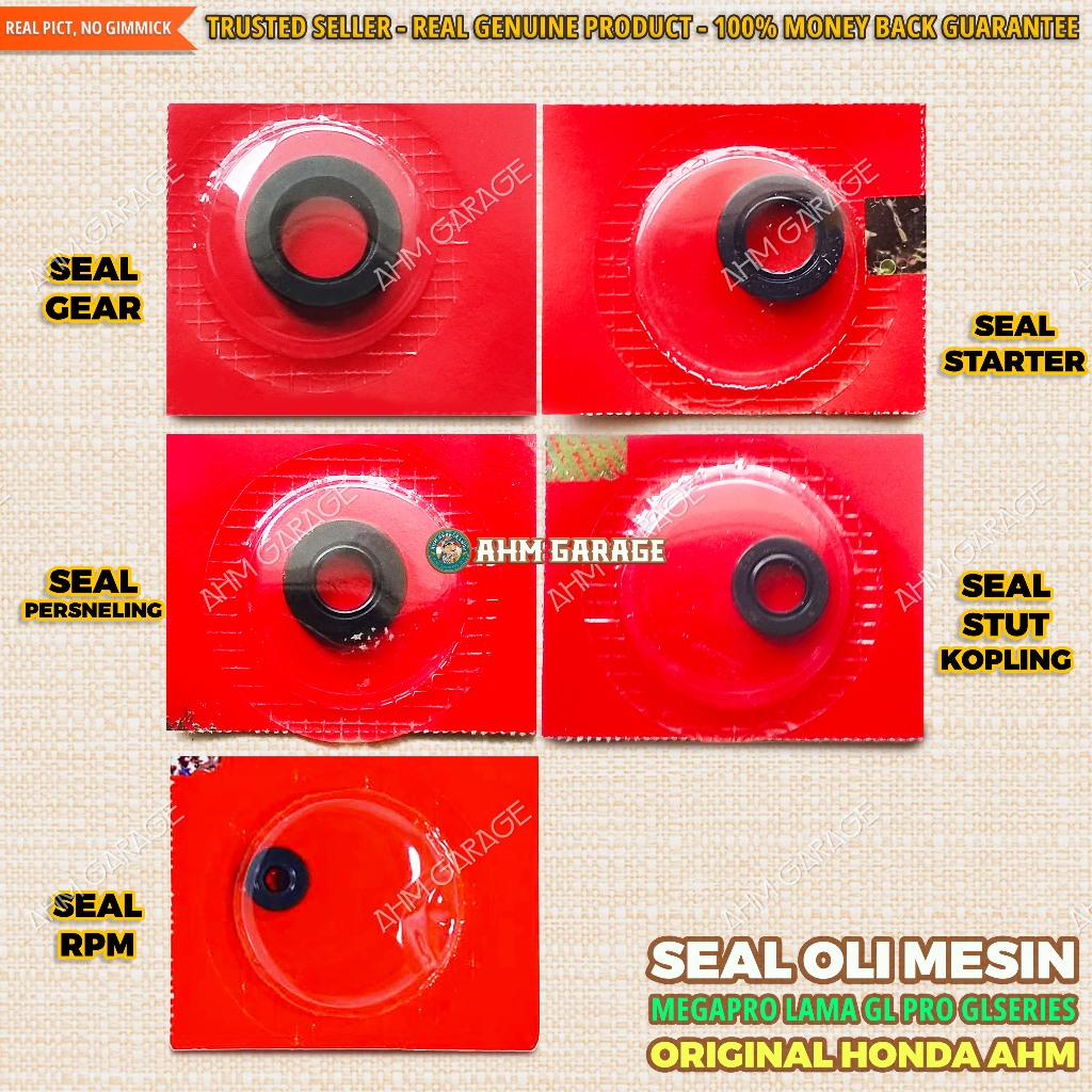 1 Paket Seal Mesin Megapro Primus 2006 - 2009 Sil Mesin MP Primus Seal Stut Kopling Mega Pro Advance