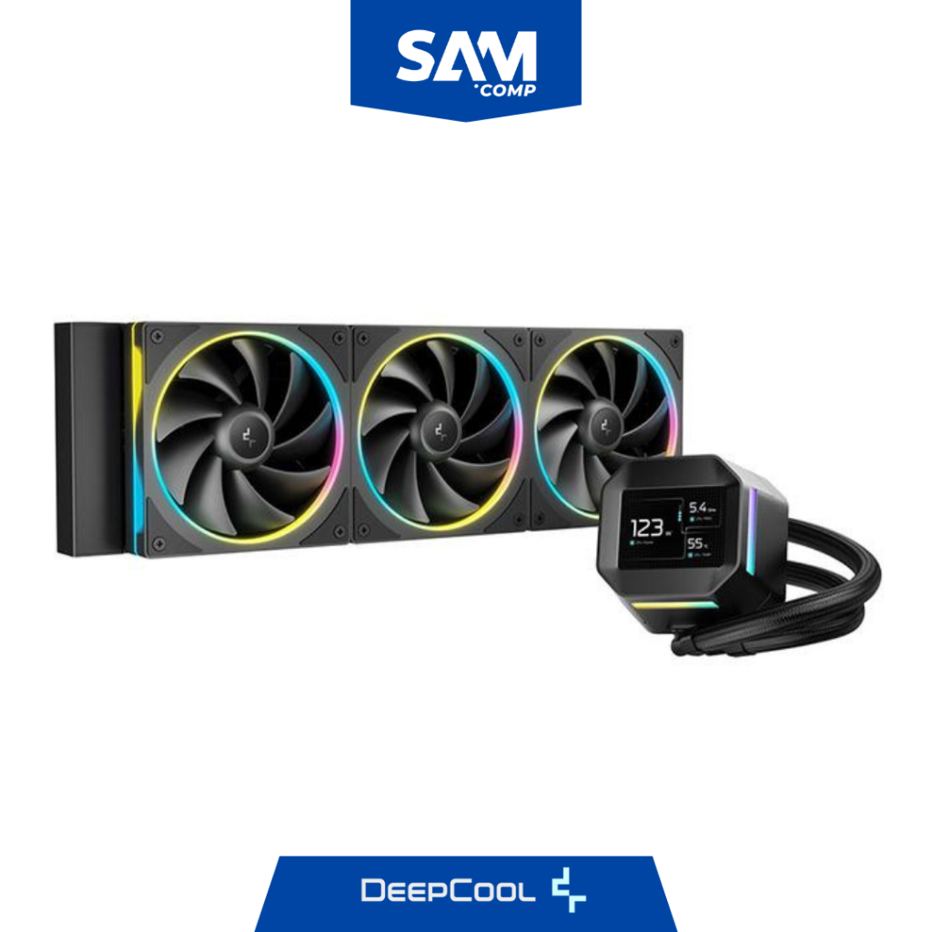 DEEPCOOL LM360 360mm Liquid Cooler with Focused Display Experience / Liquid CPU Cooler