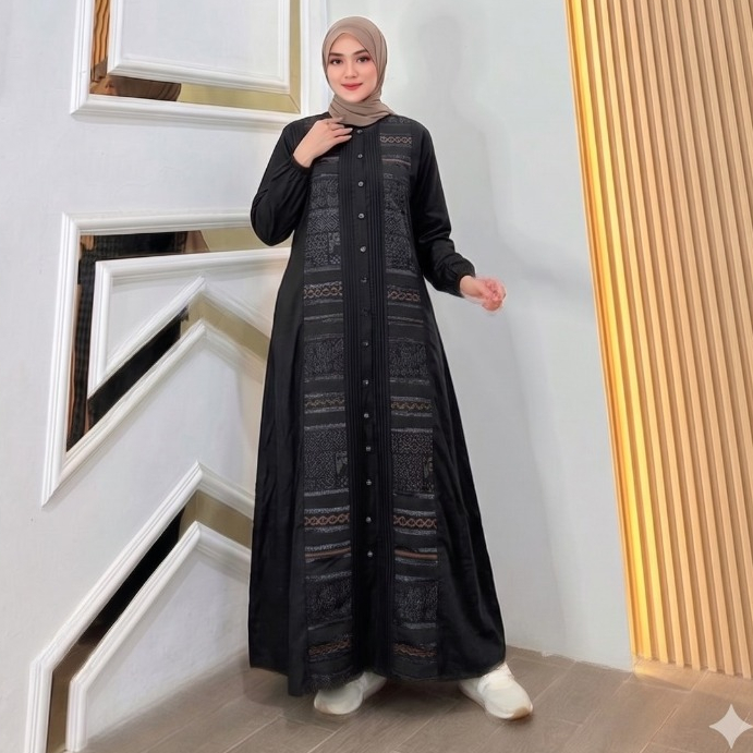 Zaneta Gamis Katun Fashion Muslim Wanita Kekinian