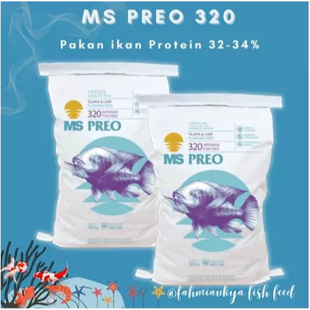 265  PAKAN IKAN MS PREO 320 (PAKET 2KG) | PAKAN IKAN PROTEIN 33-34% ( PREO 320)