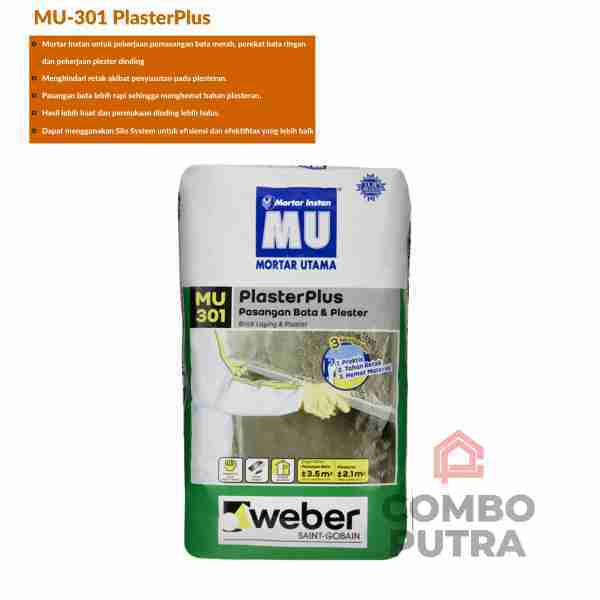 Mortar Utama MU 301 Pasangan Bata & Plester Plasterplus MU301 - 40kg