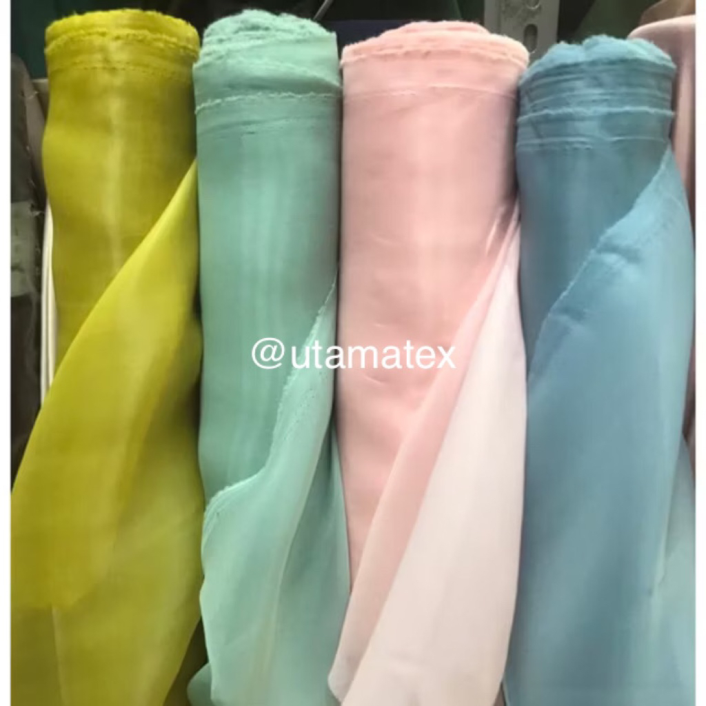 Bahan Organza Premium/ Kain Organza Polos Premium