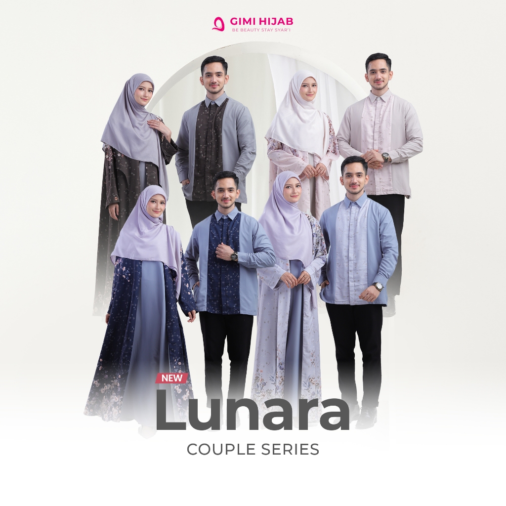 GIMI HIJAB - Couple Set Suami Istri (Abaya & Koko) - Motif Elegan 2026, Cocok Untuk Acara Nikahan & 