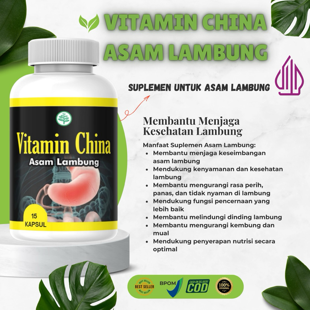 Vitamin China Asam Lambung – Membantu Menjaga Keseimbangan Asam Lambung – Dukung Pencernaan – Herbal