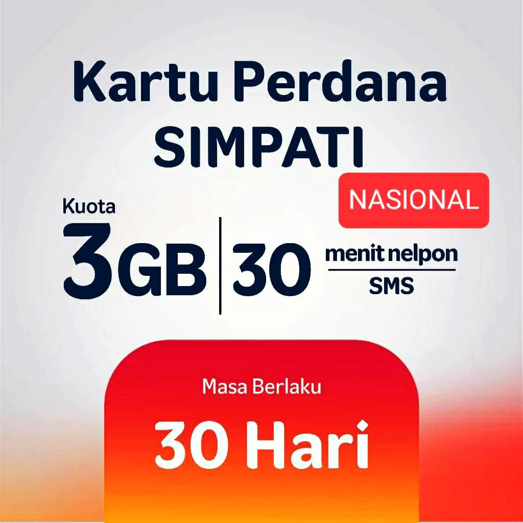 KARTU PERDANA TELKOMSEL 3GB NASIONAL