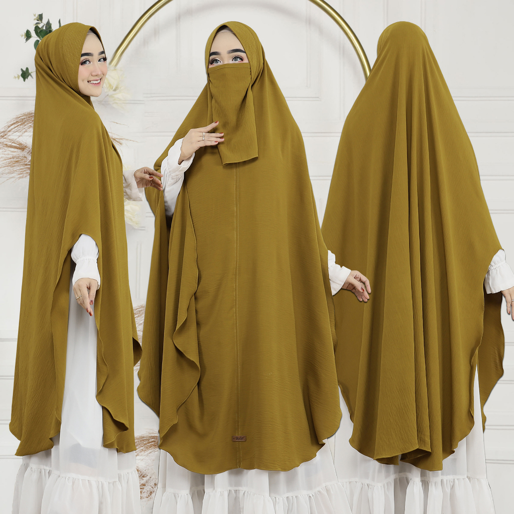Khimar Hijab Instan Jumbo Pet Antem Kode RASIMA Bahan Kringkel Airflow Premium By Ory AjeZas Collect