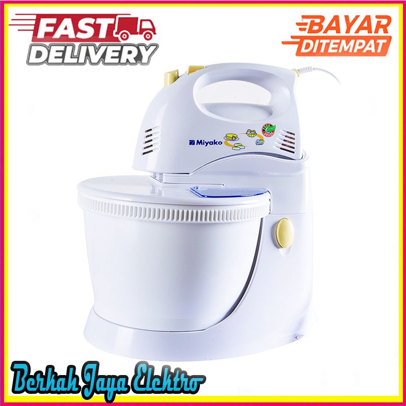 PREOMO COD Mixer Miyako SM-625 (Stand & Hand Mixer)  Mangkok Berputar & Tombol Turbo