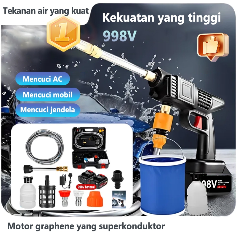 Pistol Cuci Mobil & Motor Bertekanan Tinggi / Semprotan Bertekanan Tinggi / Mesin Cuci Steam Portabe