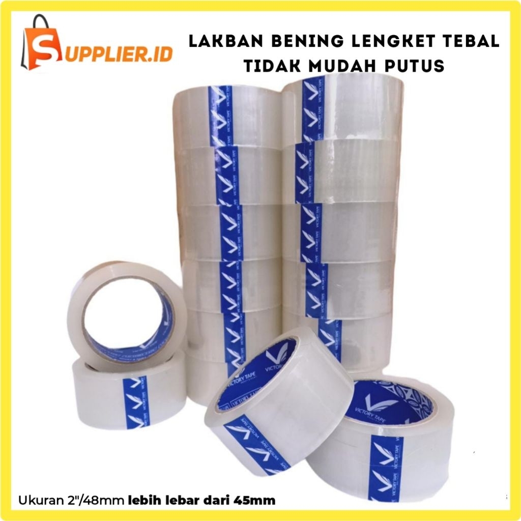 Lakban Bening Coklat 48mm Lakban 2" 2 Inch Tebal Kualitas Nachi