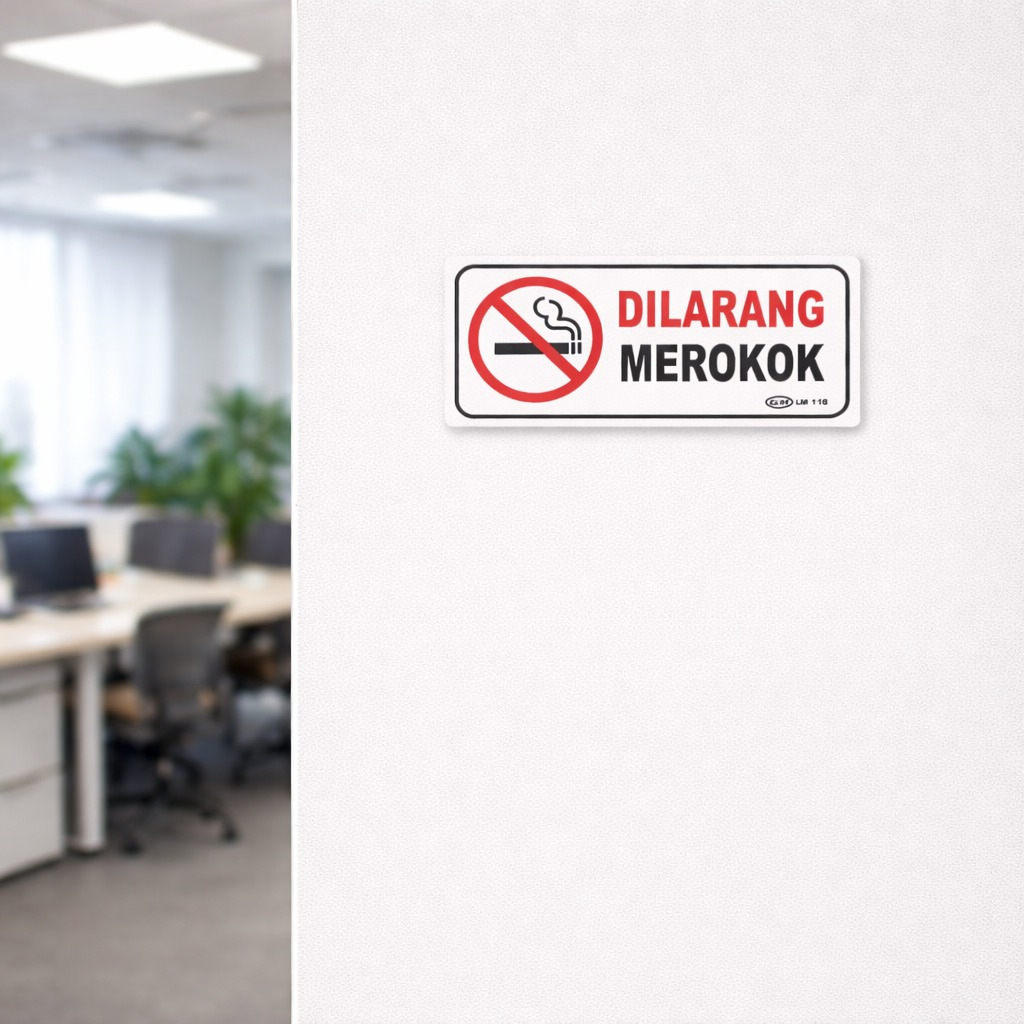GM LABEL DILARANG MEROKOK 10 X 21 (LM-118)