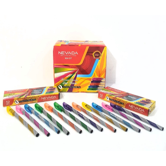ATK Medan - Grosir 1 Gross Pulpen Pen Ulir Lilin Warna Tinta Hitam 0.7mm Isi 12 Lusin No Macet