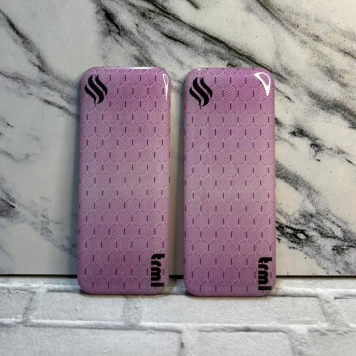 (Po) Acrylic Backdoor For T88 / T99 Motif Crbn Pattern Soft Pink Logo Uv Printing