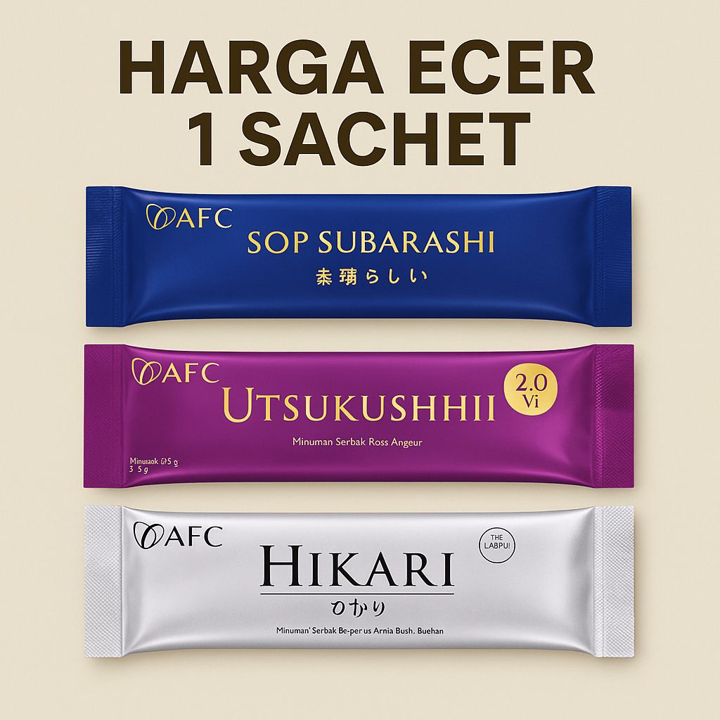 1 SACHET SOP SUBARASHI - UTSUKUSIHHII - HIKARI AFC JAPAN
