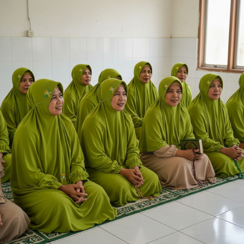 HIJAB INSTAN SERAGAM IBU PENGAJIAN NYAMAN'