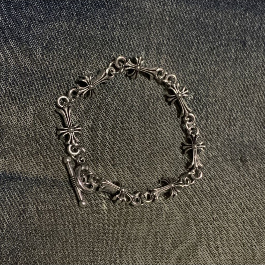 Chrome Hearts Cross Bracelet, Gelang Chrome Hearts Salib