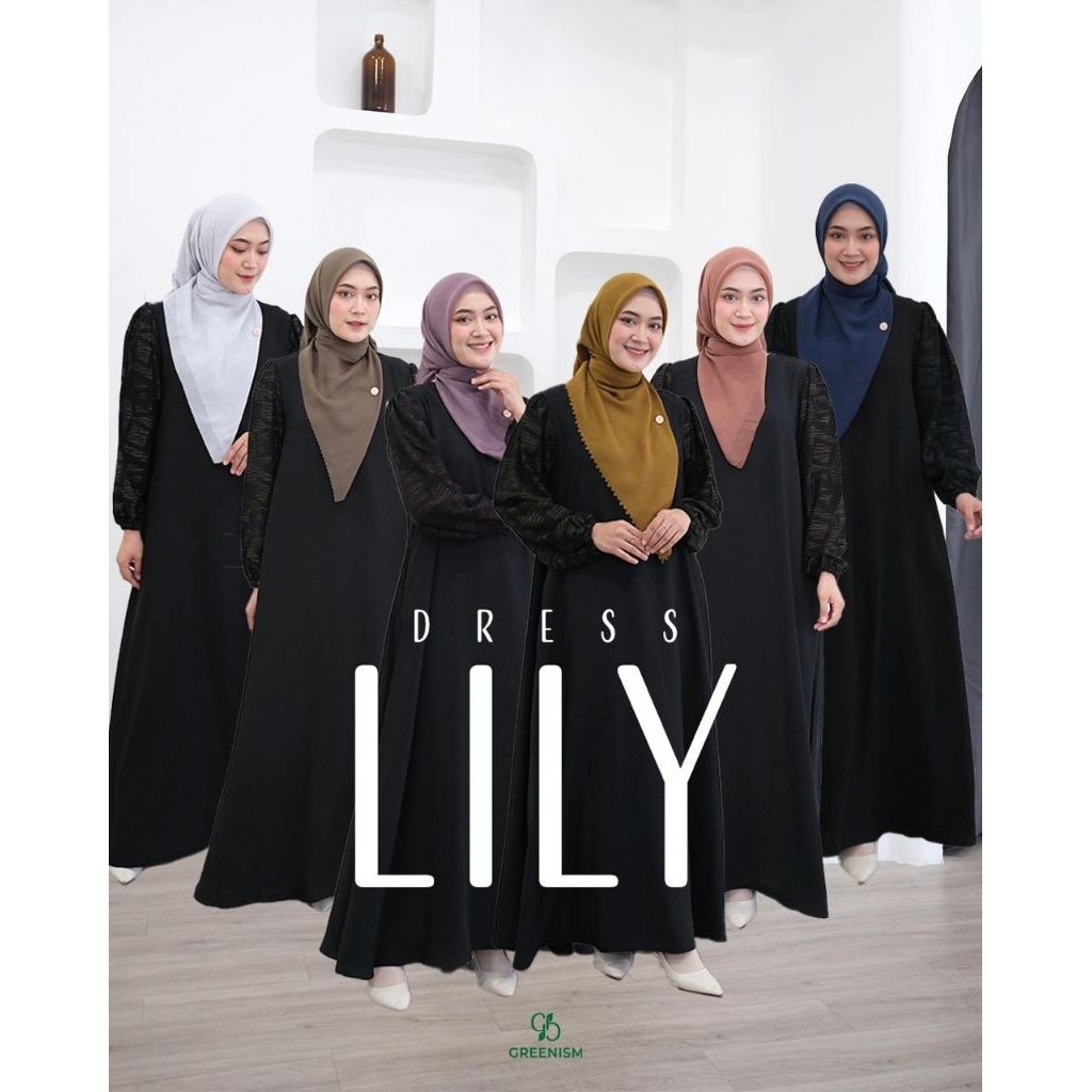 GREENISM - LILY DRESS BY GREENISM - GAMIS WANITA MUSLIM BUSUI FRIENDLY