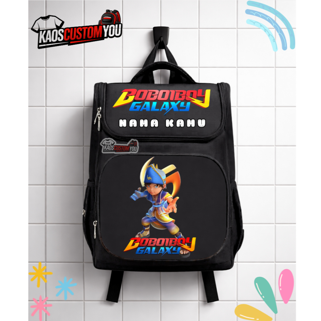 Tas Sekolah Anak Karakter Boboiboy Galaxy Baraju - Tas Anak Laki Laki SD Boboiboy