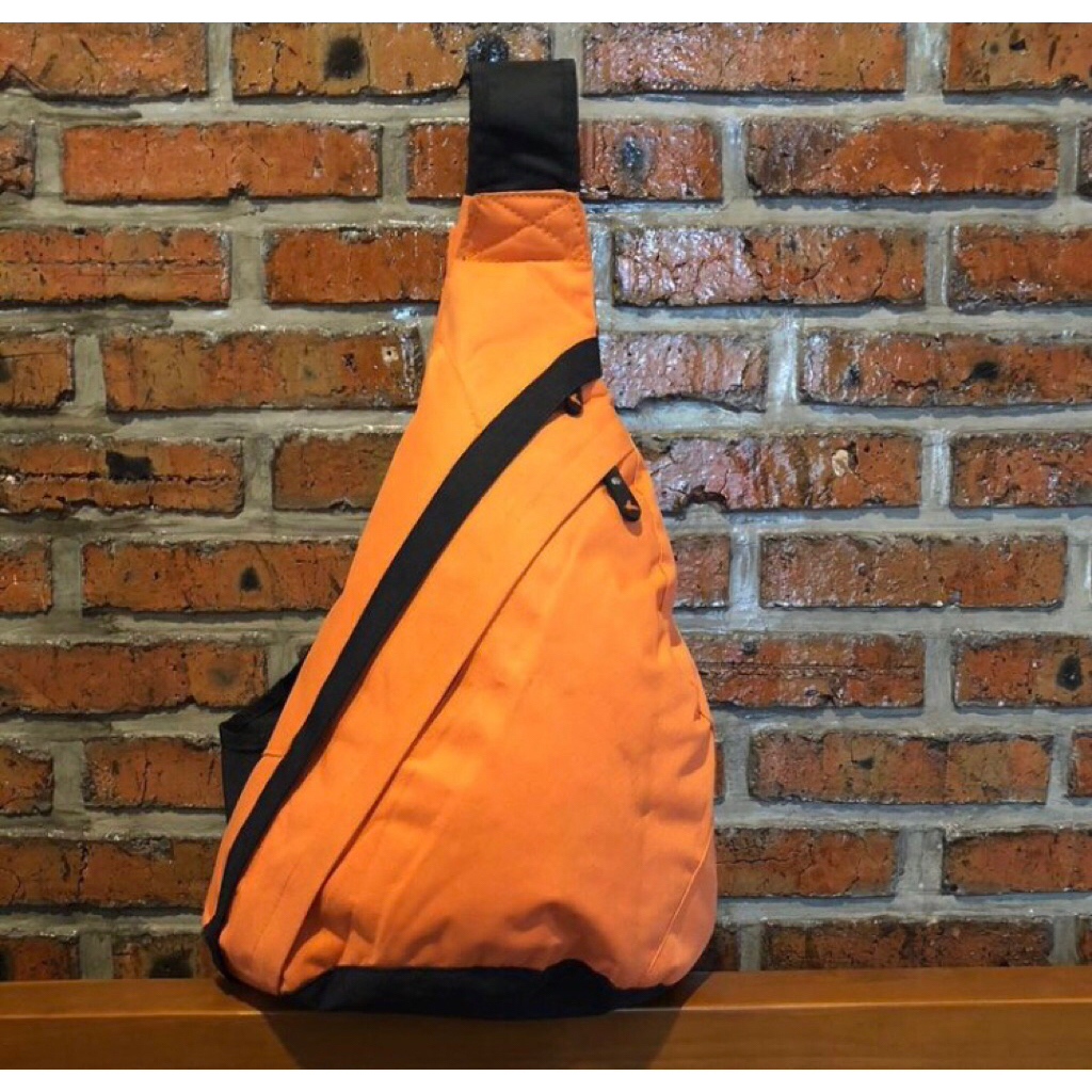 crossbody bag tas punggung tas selempang orange preloved