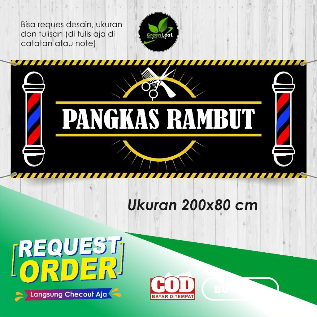 cetak spanduk pangkas rambut