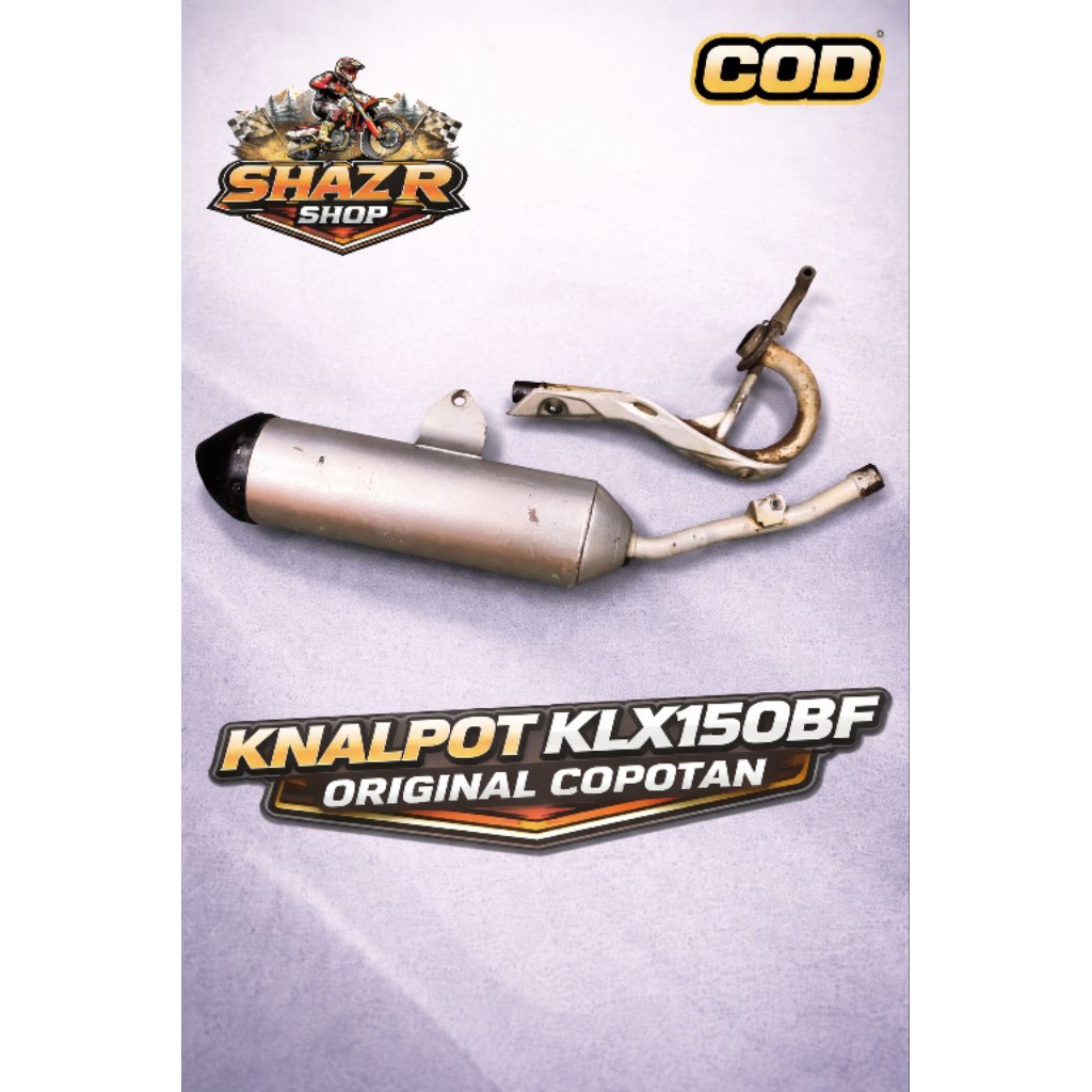knalpot klx150 bf original copotan