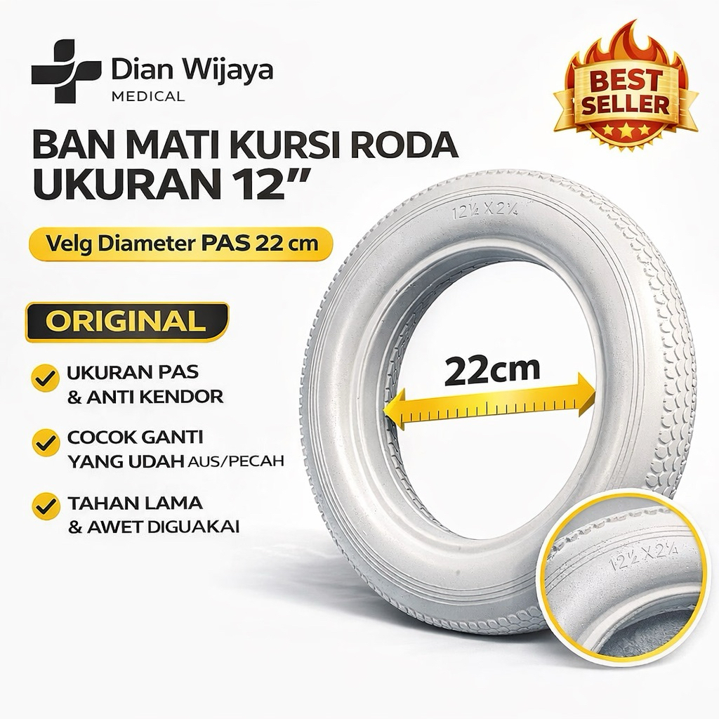 ban mati kursi roda 12 ban mati kursi roda ukuran 12