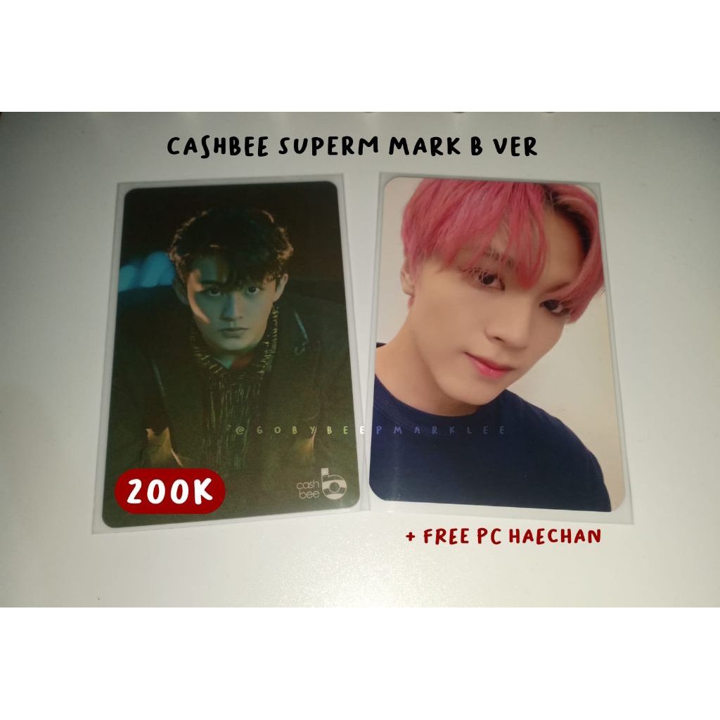 PHOTOCARD PC OFFICIAL MARK SUPERM CASHBEE JOPPING B VER (free pc haechan)