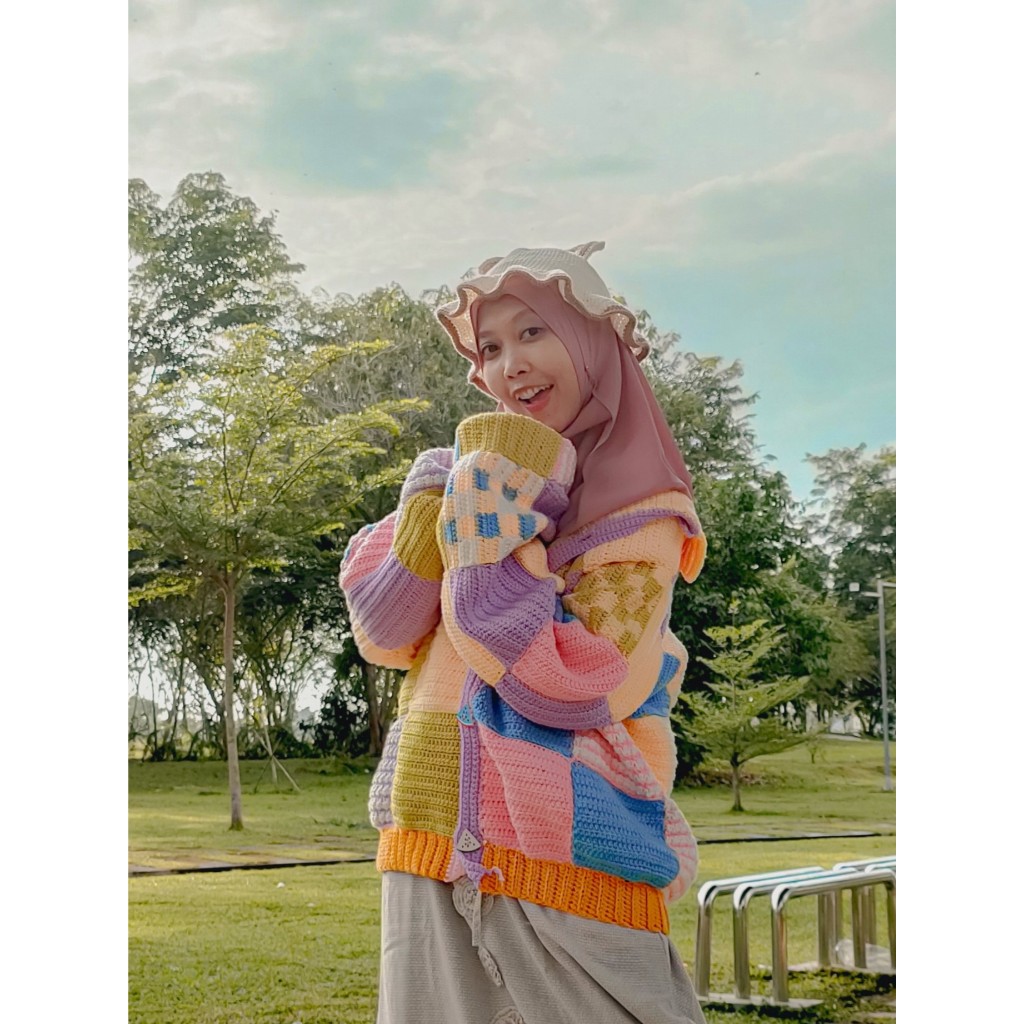 HARRY STYLES INSPIRED CROCHET CARDIGAN | CARDIGAN RAJUT HANDMADE | CUSTOM WARNA & SIZE