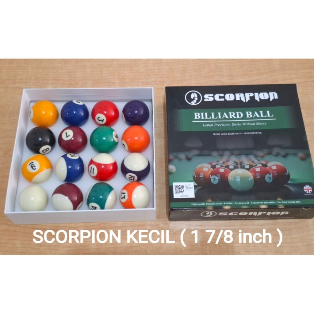 Bola billiard kecil Scorpion set