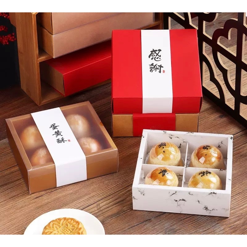 Box Sekat 4 / Dus Sekat / Box MoonCake / Dus Kue / Box Kue / Box Brownies