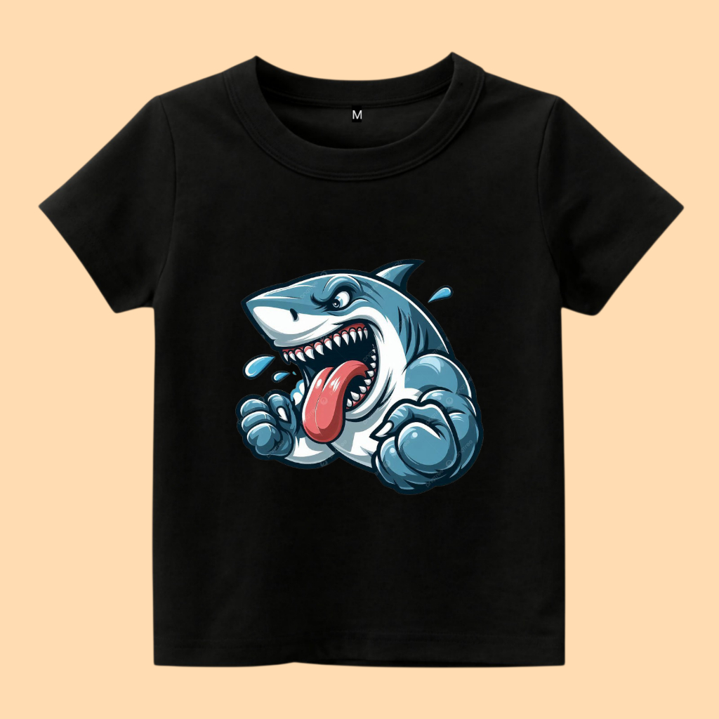 Baju Kaos Anak Hungry Shark Cartoon